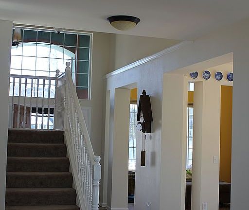 Facing front of house