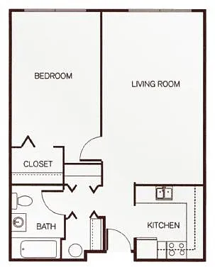 Floor plan One-Bedroom