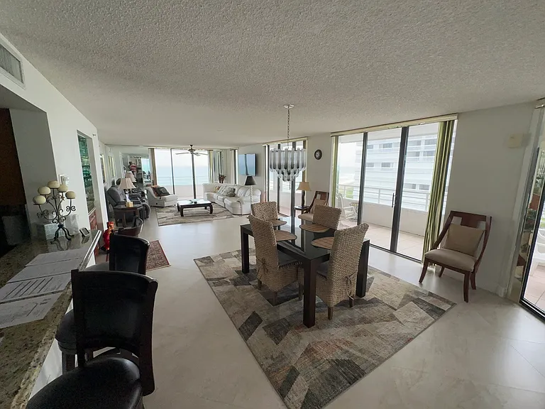 Dining Room, Living Room with ocean view.