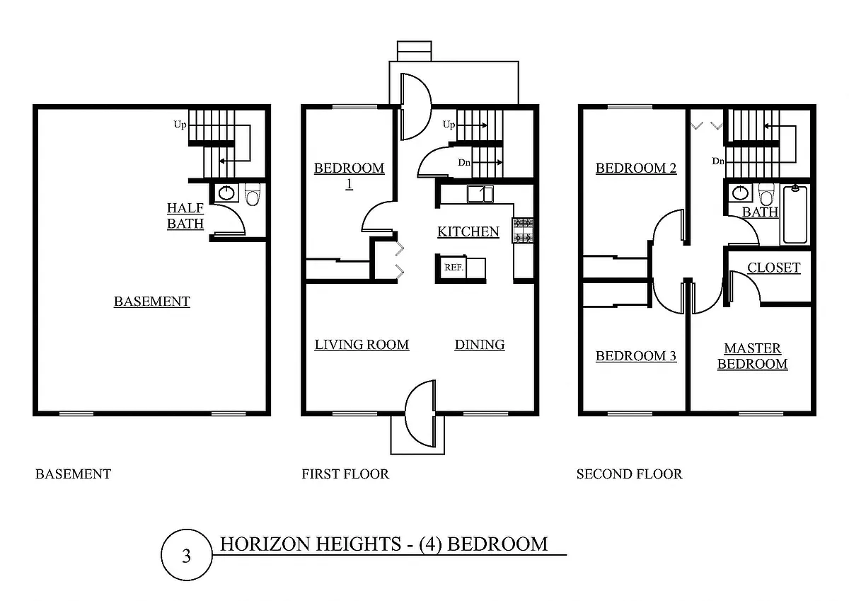 Floor plan Four Bedroom A