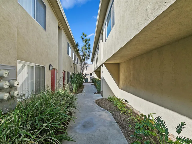 Beautiful, lushly landscaped pathways