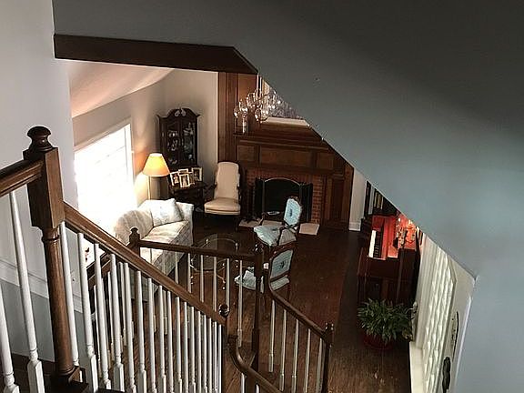 View from top of stairs