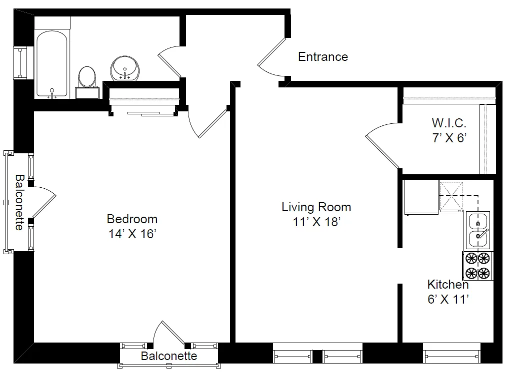 Floor plan 03 One Bedroom