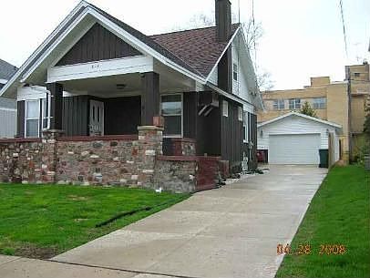 Natural stone open front porch