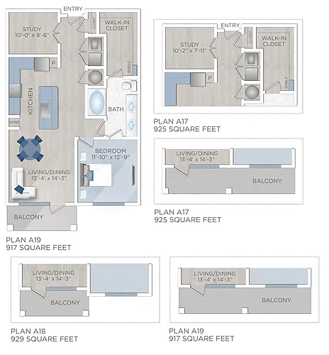 Floor plan A17 A18 A19