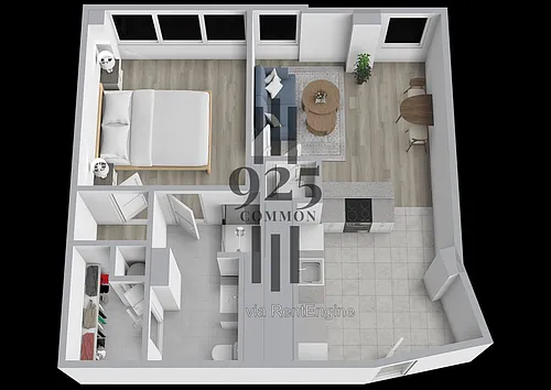 Floor plan 1 Bedroom 1 Bath