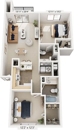 Floor plan Two Bedroom
