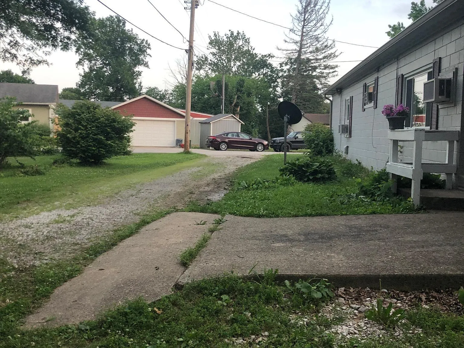 Private drive_ Will be getting all new gravel from the street Leading to your home. Large private backyard