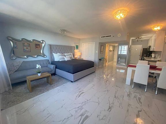 King size bed and large sofa