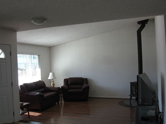 Living room, woodstove