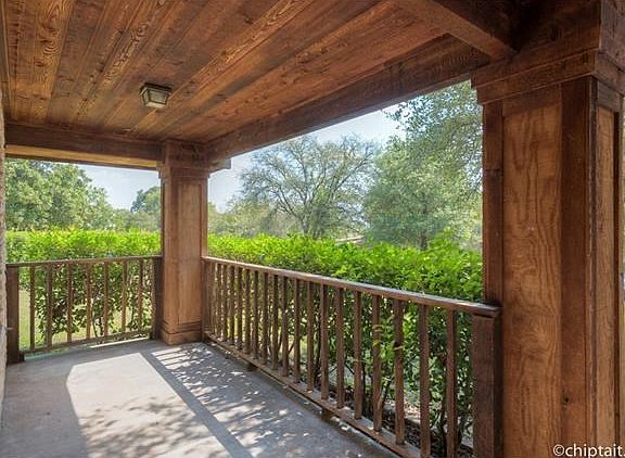 View from covered front porch.