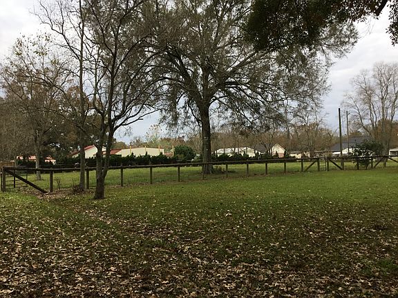 Fenced pasture for horses