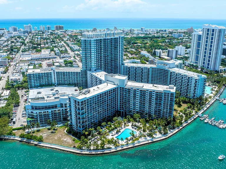 Nestled right against the coastline.