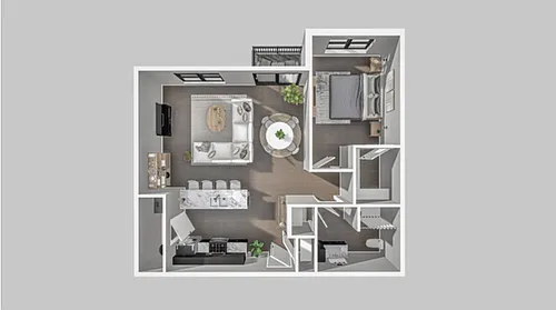 Floor plan 1 Bedroom 1 Bath