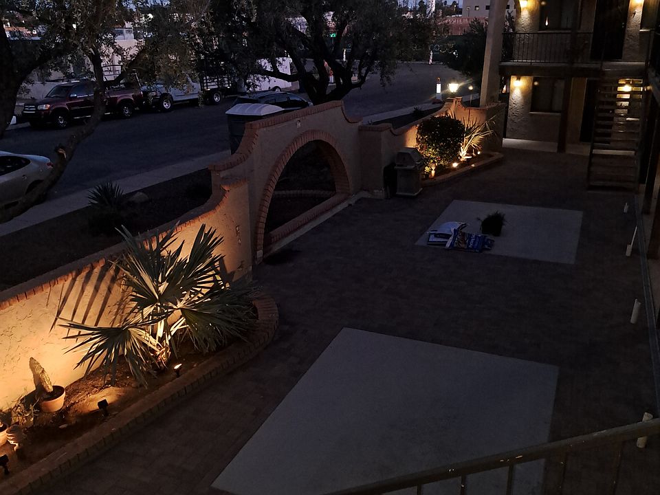 Courtyard at night