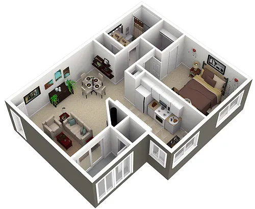 Floor plan 1x1B