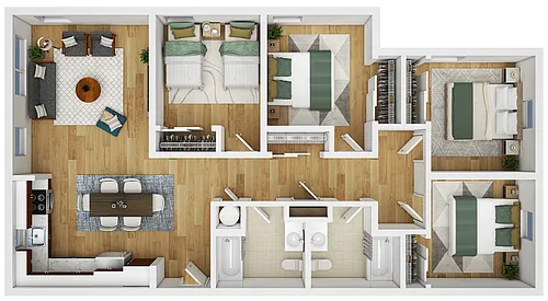 Floor plan 4X2