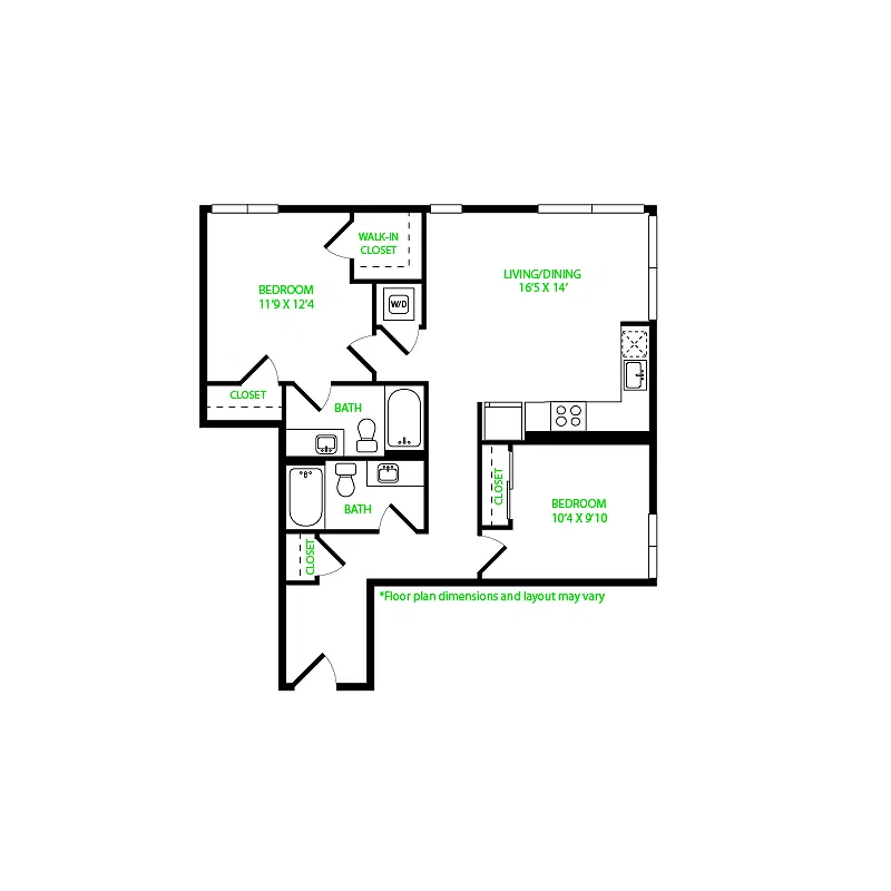Floor plan 2X2 21E