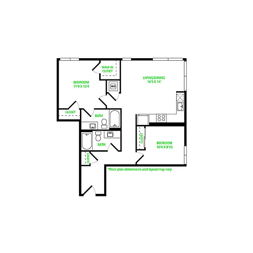 Floor plan 2X2 21E