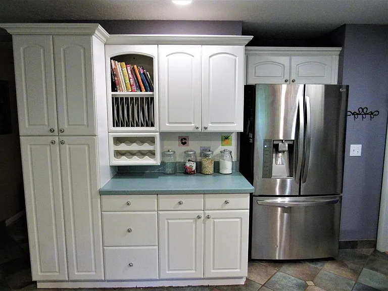 Stainless steel refigerator and wine rack