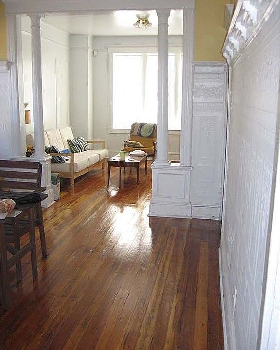 Sunny Liv. Room. Hardwood floors!