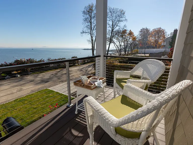 Front door entrance/porch to your very own private beach area awaits you!