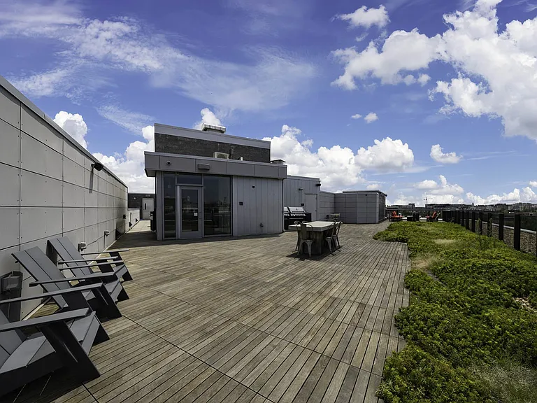 Rooftop deck with grills