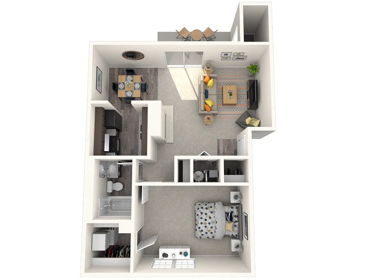 Floor plan One Bedroom Apartment