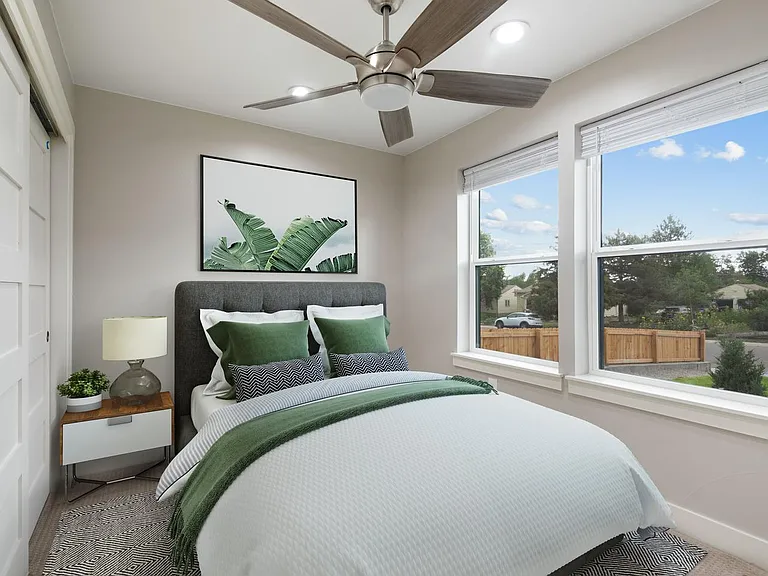 Bedroom 5. This image shows a virtually furnished space. Bedrooms come unfurnished.