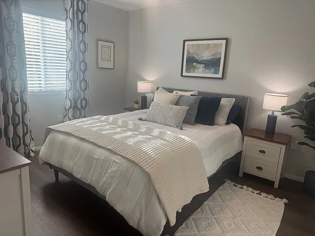 Renovated unit 1 bedroom model bedroom