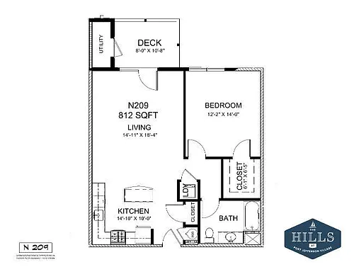 Floor plan One Bedroom