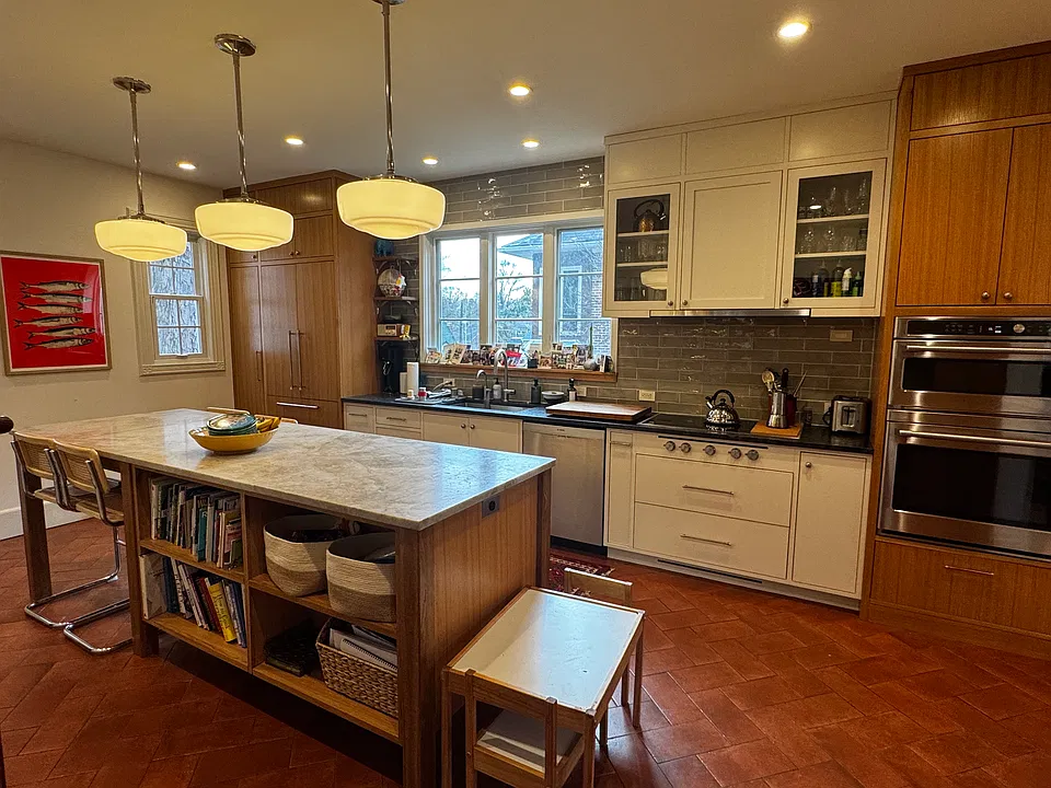 Completely renovated kitchen with induction stove and luxury appliances
