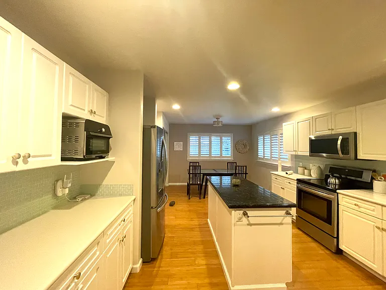 Kitchen with granite island