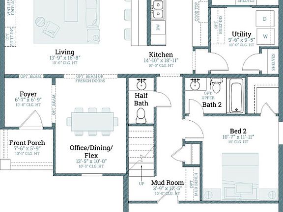 Floorplan A - First Floor Std Fireplace