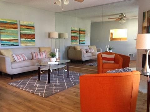 Open space living room shared with the dining area