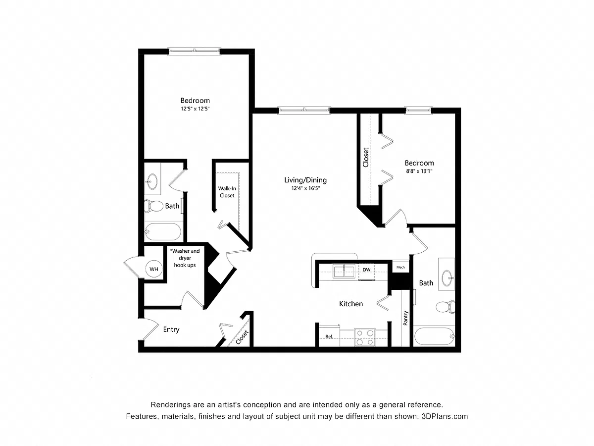 Floor plan Two Bedroom