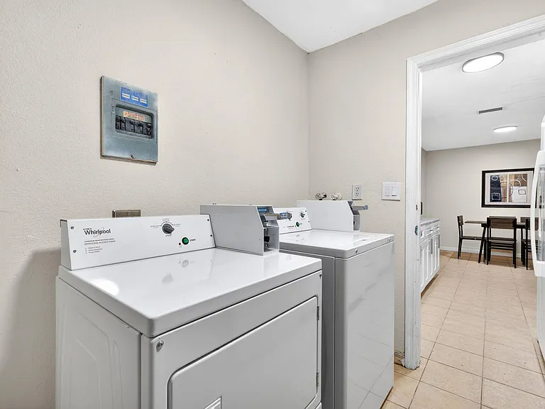 Shared Laundry Facilities with Coin-Operated Washer & Dryer