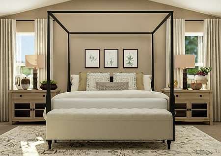 The bedroom of the Alexander has enough space for your king sized furniture