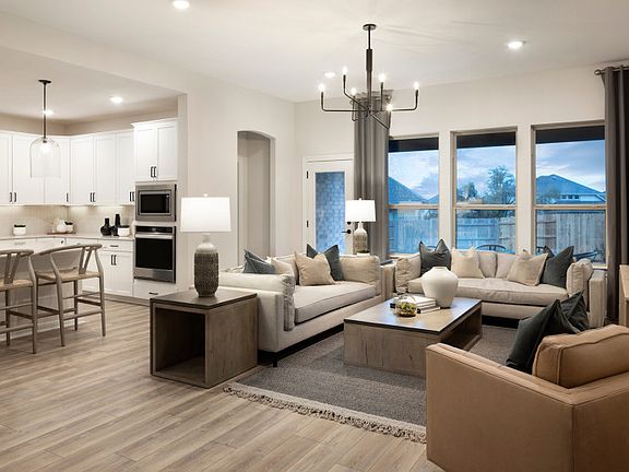 Spacious Gathering Room Opens to Kitchen