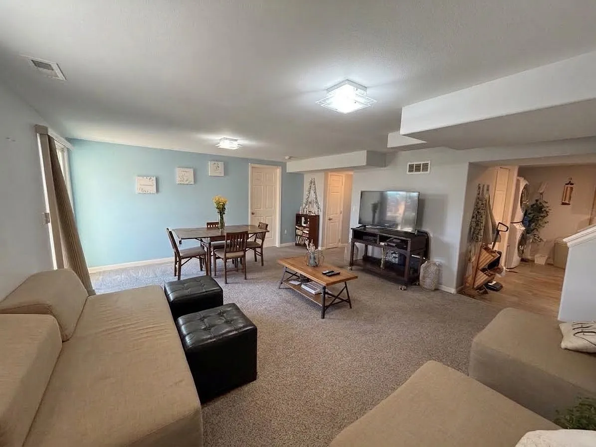 Living and Dining Area looking towards kitchen