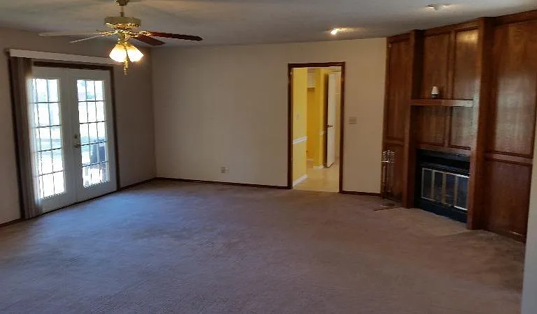 Spacious L.R. w/ fireplace