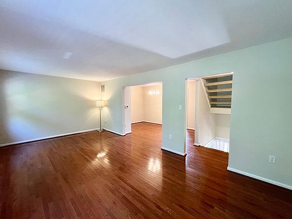 Living room adjoining dining room