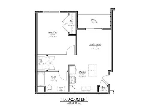 Floor plan 1 Bedroom