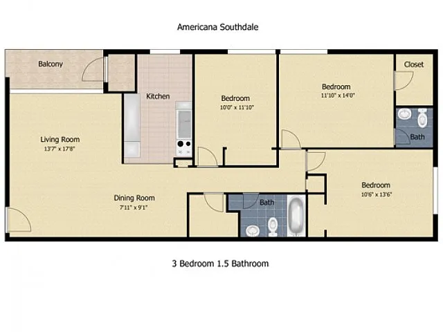 Floor plan 3 Bedroom Executive