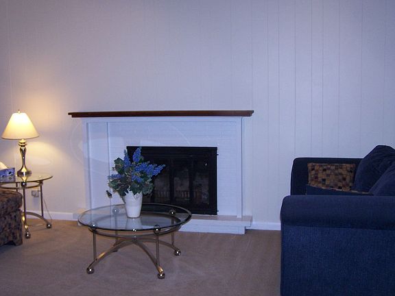 Living room with fireplace