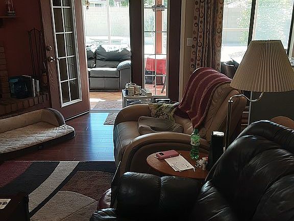 French doors to screened patio