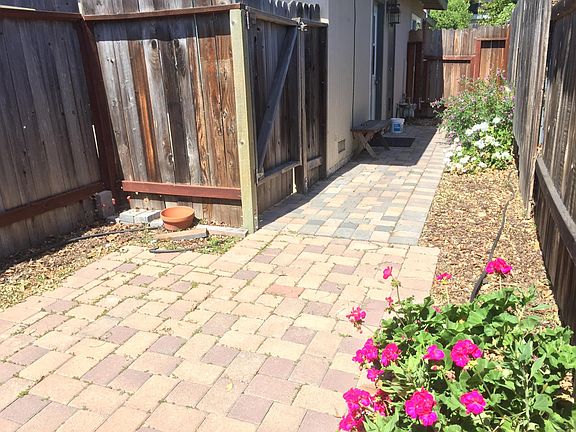Private patio and entryway