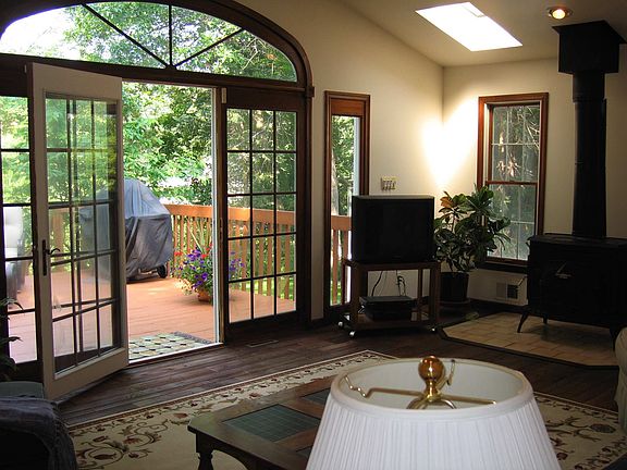 Family Room With Potbelly Stove