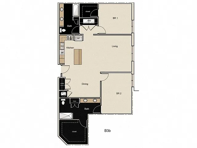 Floor plan B3b