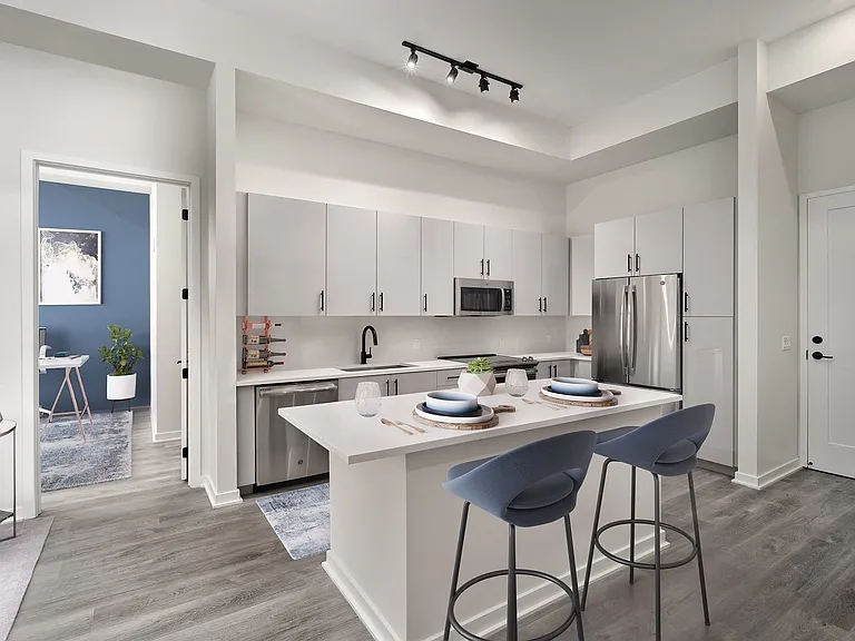 Our chef inspired kitchens feature designer finishes and stainless steel appliances.